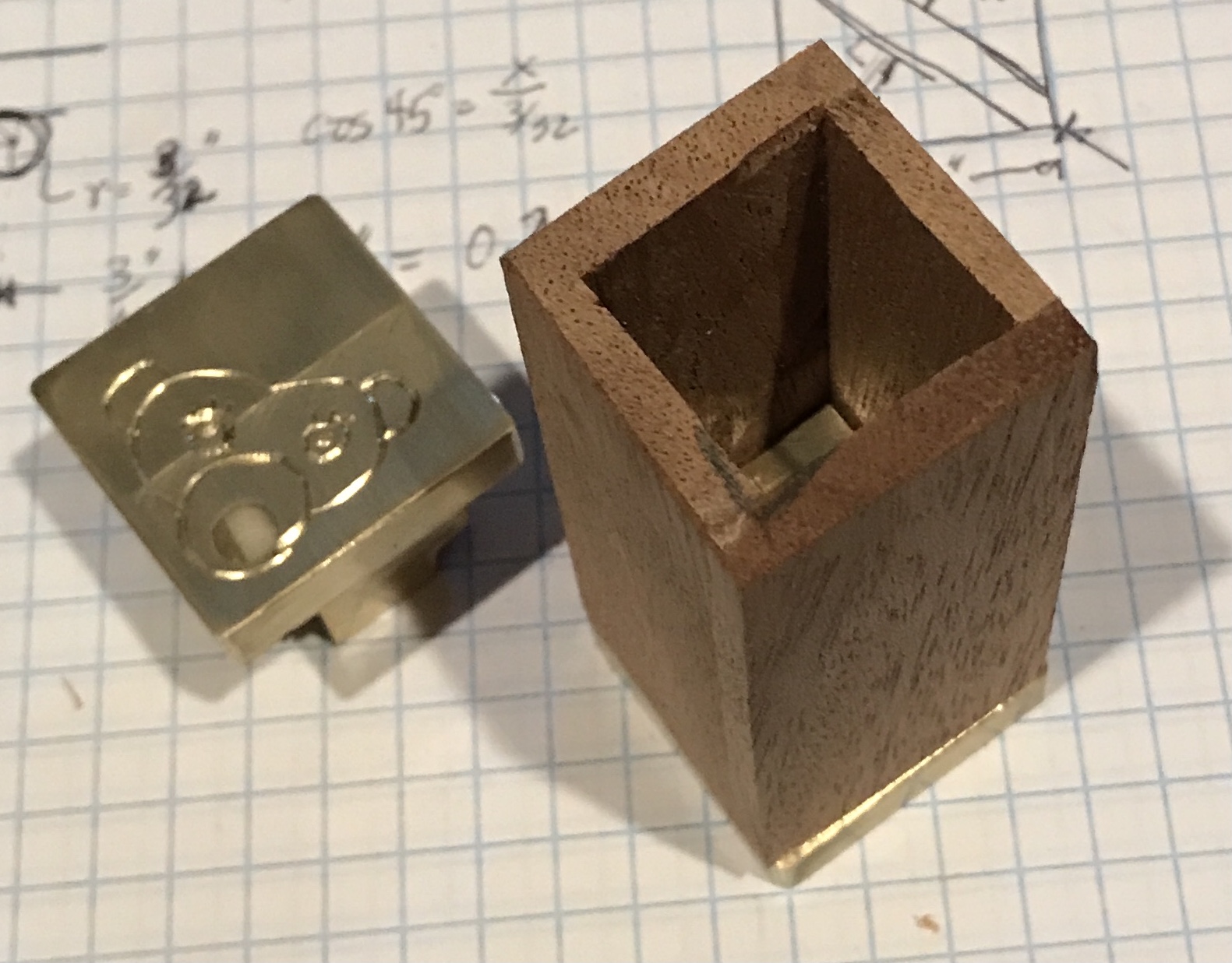 The box end marked to file out the corner